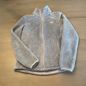 North face super warm gray long sleeve jacket